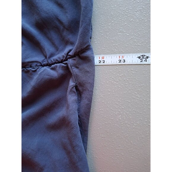 Bloomchic Sleeveless Tiered Blouse Tunic 22/24 Blue Notch Neck Flowy Boho Chic - Picture 5 of 6